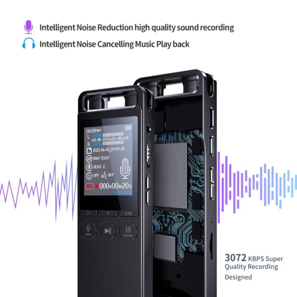Digital Voice Recorder with 1.77 Inch TFT 262K Color Big Size LCD SCREEN (16GB ) - 图片 4