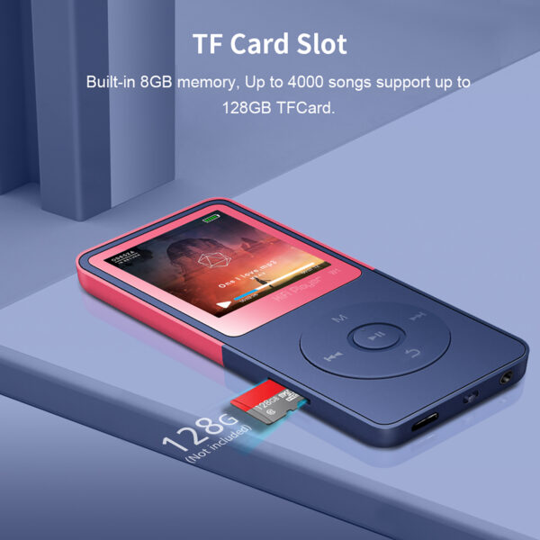 MP3 Player, Tengsen MP4 Music Player with FM Radio, Recording, Photo View, 1.8" Screen, HiFi Lossless Sound, 30+ Hours Long time Play, Support up to 128GB - 图片 6