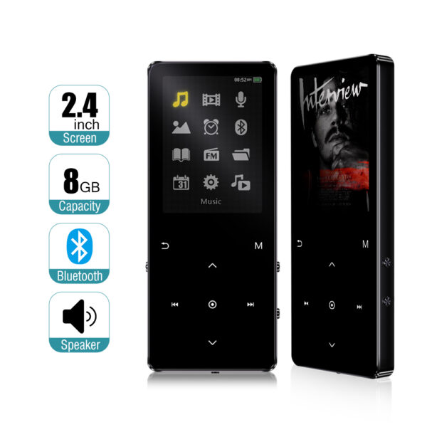 MP3 Player with Bluetooth, Tengsen MP3 Player, Music Player with FM Radio, Recording, 2.4" Screen, HiFi Lossless Sound, Support up to 128GB Expansion(Earphones Included) (16G Capacity) - 图片 2