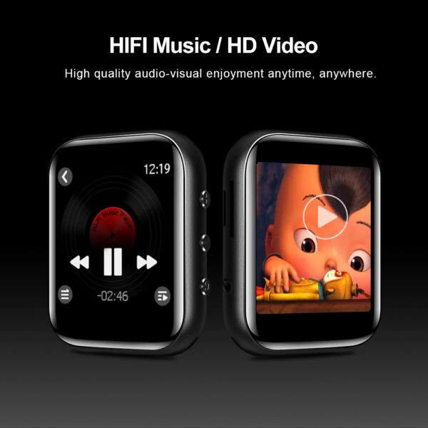 Mp3 Player with,1.54” HD Touch Screen Portable HiFi Lossless Sound Music Players with FM Radio,Voice Recorder,Video Play,E-Book, Pedometer,for Running Workout,Support up to 128GB - 图片 6